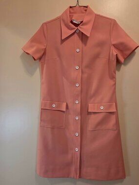 Vintage David Crystal Button Front Dress